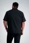 Haggar Big & Tall Tops | Big & Tall Microfiber Plaid Shirt Black - Men