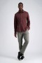 Haggar Casual Shirts | Long Sleeve Pique Shirt Heather Burgundy - Men