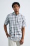 Haggar Casual Shirts | Short Sleeve Button-Down Linen Shirt Dark Grey - Men