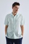 Haggar Casual Shirts | Short Sleeve Seersucker Camp Shirt Seafoam - Men