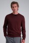 Haggar Sweaters | Long Sleeve V-Neck Sweater Sangria - Men