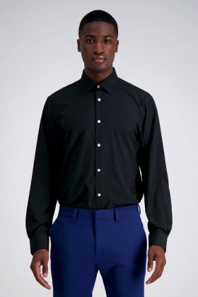 Haggar Dress Shirts | Performance Stretch Dress Shirt - Black Black - Men