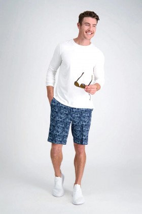 Haggar Shorts | The Active Series™ Watercolor Board Short Indigo - Men