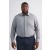 Haggar Big & Tall Tops | Big Smart Wash® Dress Shirt - Medium Grey Grid Medium Grey - Men