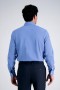  Camisas sociais Haggar | Camisa social premium confortável - Azul cobalto com textura dobby - Masculina