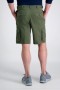  Shorts Haggar | Shorts cargo elásticos com bolso para dispositivos eletrônicos, cor verde-oliva - Masculino