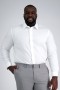  Haggar Big & Tall Tops | Prémium Kényelmes Tall Ing - Fehér - Férfi