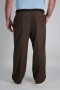  Haggar Casual Nadrág | Big & Tall Cool 18® Pro Heather Pleated Pant Barna Heather - Férfi