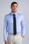  Camicie eleganti Haggar | Camicia elegante Premium Comfort - Blu a spina di pesce - Uomo