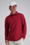Polo Haggar | Polo in spugna francese | Vestibilità regolare | Haggar Rosso - Uomini