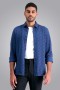 Haggar Tops | Camicia a maniche lunghe in piqué a zigzag blu navy - Uomo