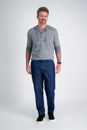  Haggar Denim | Pantaloni in denim elasticizzato | Haggar Clothing Blu medio - Uomo