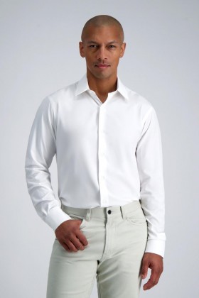  Camicia elegante Haggar Holiday Party | Smart Wash® - Bianco - Uomo