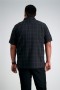  Haggar ビッグ＆トール トップス | ビッグ＆トール マイクロファイバー チェックシャツ ブラック - メンズ