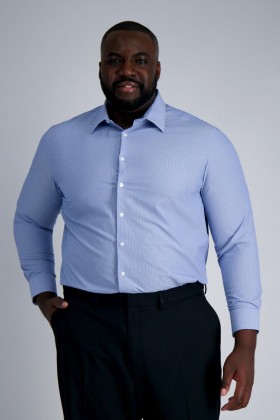  Haggar ビッグ＆トール トップス | Smart Wash® トールドレスシャツ - インディゴストライプ インディゴ - メンズ