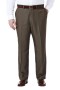  Haggar Fritidsbukser | Cool 18 Heather Pant | Klassisk passform, Flat front, Ikke strykeplikt | Haggar.com Heather Brown - Herre