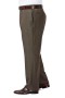  Haggar Fritidsbukser | Cool 18 Heather Pant | Klassisk passform, Flat front, Ikke strykeplikt | Haggar.com Heather Brown - Herre