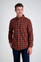 Haggar Casual Skjorter | Gingham Vevd Skjorte Potters Clay - Herre