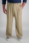  Haggar Dressbukser | B&T Cool 18 Pro Pant | Klassisk passform, legg foran, stretch, strykes ikke | Haggar.com Khaki - Herre