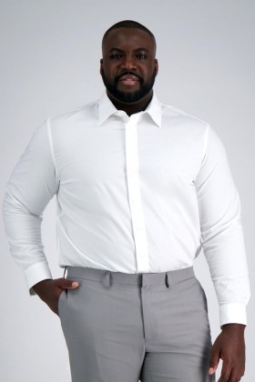  Haggar Big & Tall Topper | Premium Comfort Tall Dreseskjorte - Hvit Hvit - Herre
