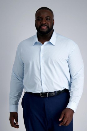  Haggar Big & Tall-topper | Smart Wash® Tall-skjorte - Sky Check Sky - Herre