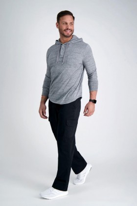  Haggar fritidsbukser | Stretch Comfort Cargo-bukse | Klassisk passform, flat front | Haggar.com Svart - Herre