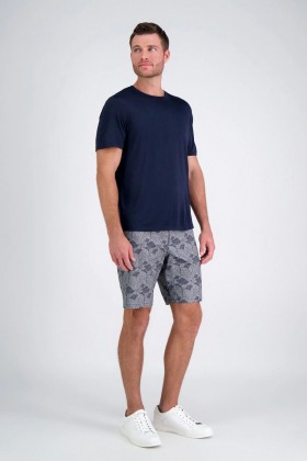 Haggar Shorts | The Active Series™ Hybrid Leafs Print 9.5" Short Grå - Herre