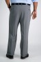  Pantaloni eleganți Haggar | Pantaloni eleganți confortabili, plisați, gri mediu, Big & Tall - Bărbați