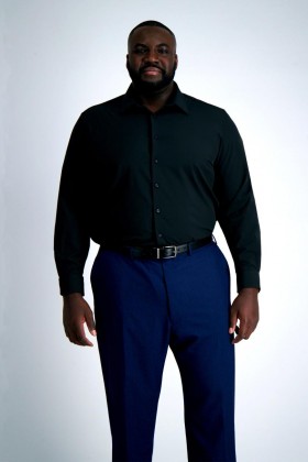  Cămăși elegante Haggar | Cămașă elegantă Smart Wash® Tall - Negru Negru - Bărbați