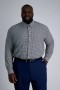  Haggar Big & Tall Topy | Smart Wash® Tall Šaty - Čierna kockovaná čierna - Pánske