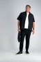  Haggar Big & Tall Toppar | Big & Tall Mikrofiber Rutig Skjorta Svart - Herr
