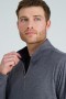  Haggar Casual Skjortor | Active Series™ Quarter Zip Heather Jersey Heather Grey - Herr