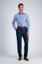  Haggar Dressbyxor | Premium Comfort Dressbyxor - Tonal Windowpane Blue - Herr