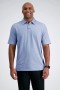  Haggar Polos | 2-Color Pique Polo Blue - Herr