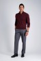  Haggar Tröjor | Långärmad Zip Sweater Sangria - Herr