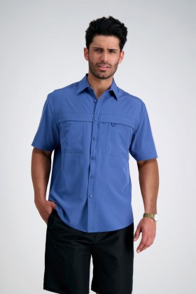  Haggar Casual Skjortor | The Active Series™ Vandringskjorta Ljusblå - Herr