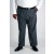  Haggar Büyük ve Uzun Pantolon | Büyük ve Uzun Seyahat Performansı Çizgili Dokuma Takım Elbise Pantolonu Koyu Gri - Erkek