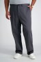  Pantalones casuales Haggar | Tallas grandes y altas, color caqui gris oscuro, sin planchar - Hombre
