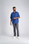  Camisas casuales Haggar | Camisa Dobby azul claro con botones - Hombre