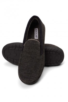 Pantuflas Haggar | Pantuflas venecianas texturizadas color grafito - Hombre