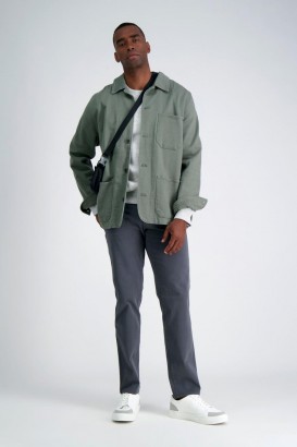 Pantalones y shorts Haggar | Serie Activa™ City Flex™ Pantalón de 5 bolsillos Gris medio - Hombre