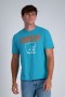  Pánské volnočasové košile Haggar | Pro Football Hall of Fame X Haggar - Canton Graphic Tee Aqua Splash