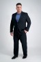  Haggar Suits | Pánské cestovní sako z vřesového kepru pro velké a vysoké postavy, černé