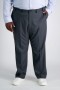  Haggar Casual Bukser | Big & Tall Cool 18® Pro Heather Pant Charcoal Htr - Herre