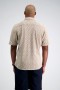  Haggar Casual Skjorter | Piqué Skjorte med Button Down-logo - Blomsterprint Khaki - Herrer