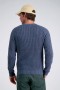  Haggar Trøjer | Langærmet Raglan Crewneck Heather Navy - Herrer