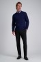  Haggar Sweatere | Langærmet V-hals Sweater Glacier Blue - Herrer