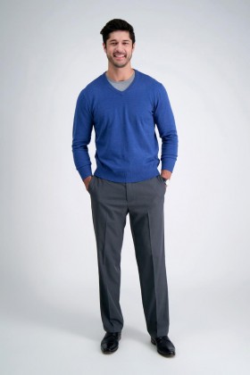  Haggar Casual Bukser | Cool 18 Pro Heather Pant | Klassisk Pasform, Flad Front, Stretch, Må Ikke Stryges | Haggar.com Antracitgrå Htr - Herrer