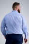 Haggar Big & Tall Tops | Premium Comfort Big Dress Shirt - Blauw Lichtblauw - Heren
