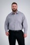  Haggar Big & Tall Tops | Premium Comfort Big Dress Shirt - Charcoal Graphite - Heren